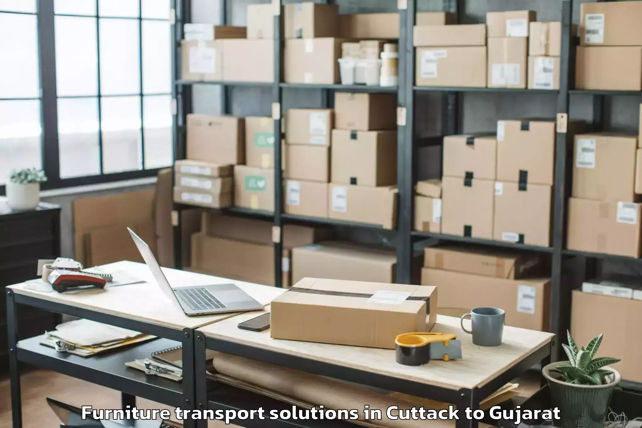 Top Cuttack to Vaghodia Furniture Transport Solutions Available